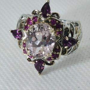 Retitred Michael Valitutti Gems En Vogue Pink Kunzite And Rhodolite Garnet Ring